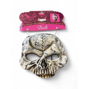 Vintage Disguise‎ Adult Vinyl Chinless Skull Mask 2003 Halloween Costume Party